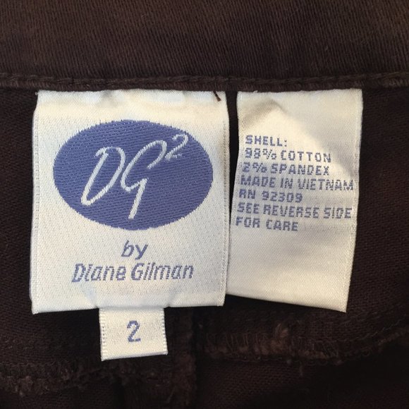 DG2 Diane Gilman Dk Brown BootCut Jean Sz 2 - Picture 5 of 5